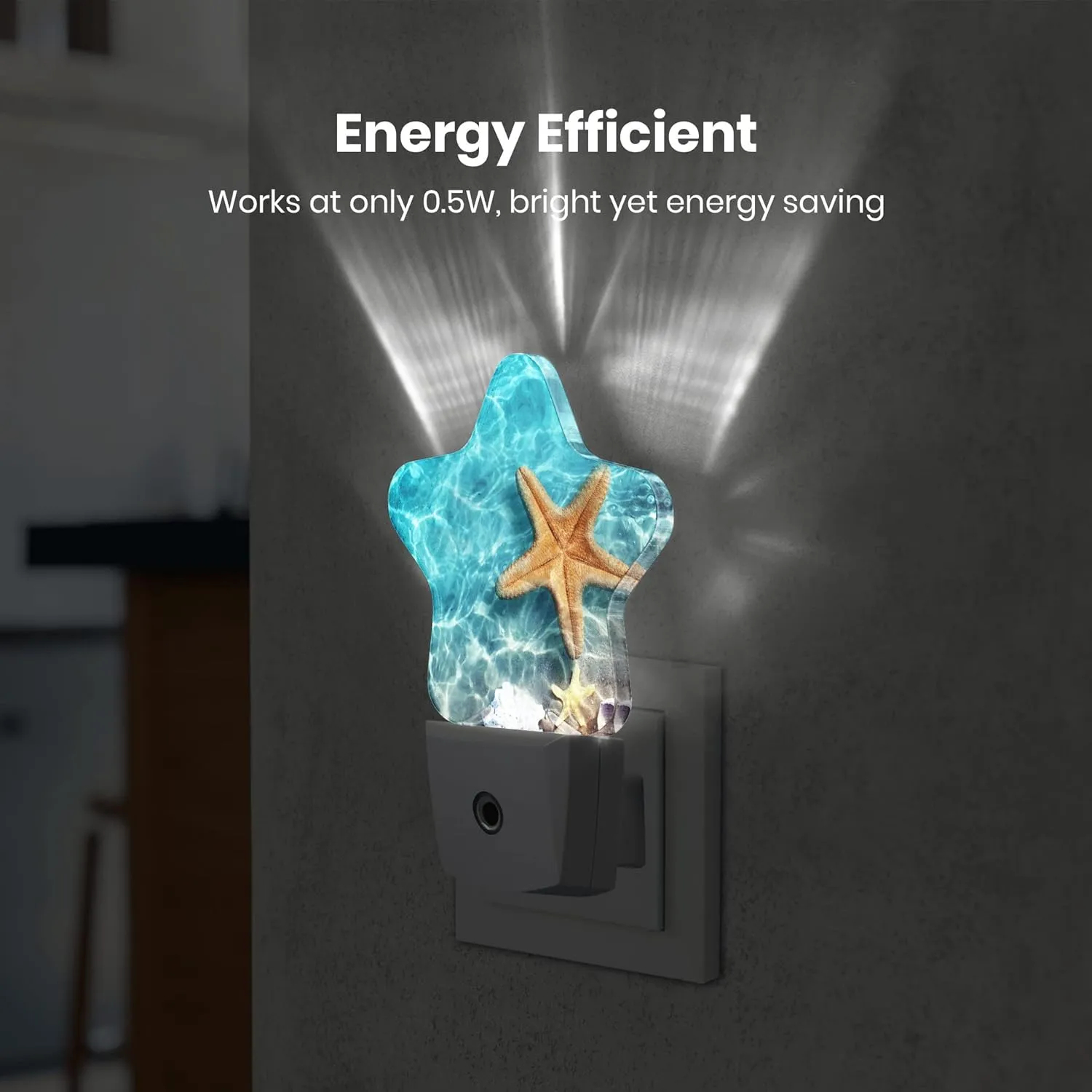 Night Light Plug-in into Wall Dusk to Dawn Smart Sensor White Led Nightlight for Bedroom Bathroom Kitchen Hallway Stairs Energy Efficient Decor Desk Lamp Beach Decor
