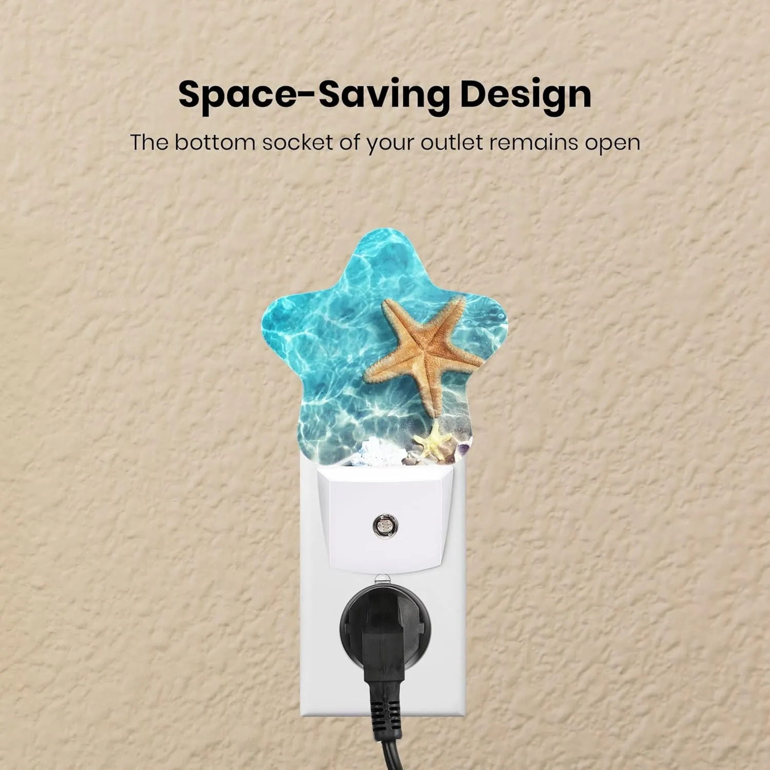Night Light Plug-in into Wall Dusk to Dawn Smart Sensor White Led Nightlight for Bedroom Bathroom Kitchen Hallway Stairs Energy Efficient Decor Desk Lamp Beach Decor