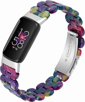 Ninki Compatible Fitbit Luxe Band - Resin Lightweight Smooth Replacement Band for Women & Men (Leopard)