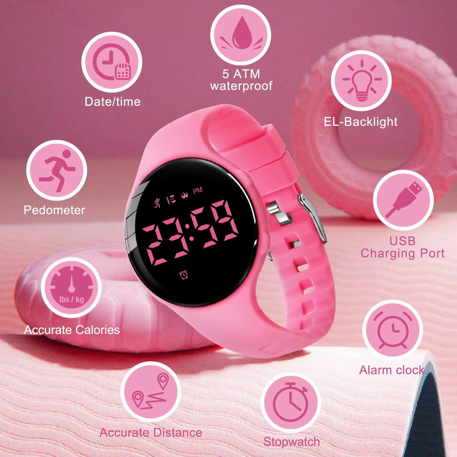 NN BEN NEVIS Kids Watch, Digital Watch for Boys Girls, Sport Watch with Fitness Tracker, Alarm Clock, Stopwatch, No App and Waterproof, Watch for Kids Ages 5-12