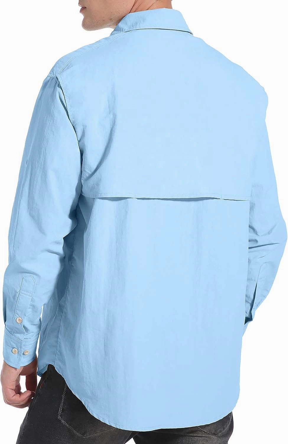 NOMINATE Mens Long Sleeve Fishing Shirts UPF 50  UV Protection Sun Shirts Quick Drying Hiking Lightweight