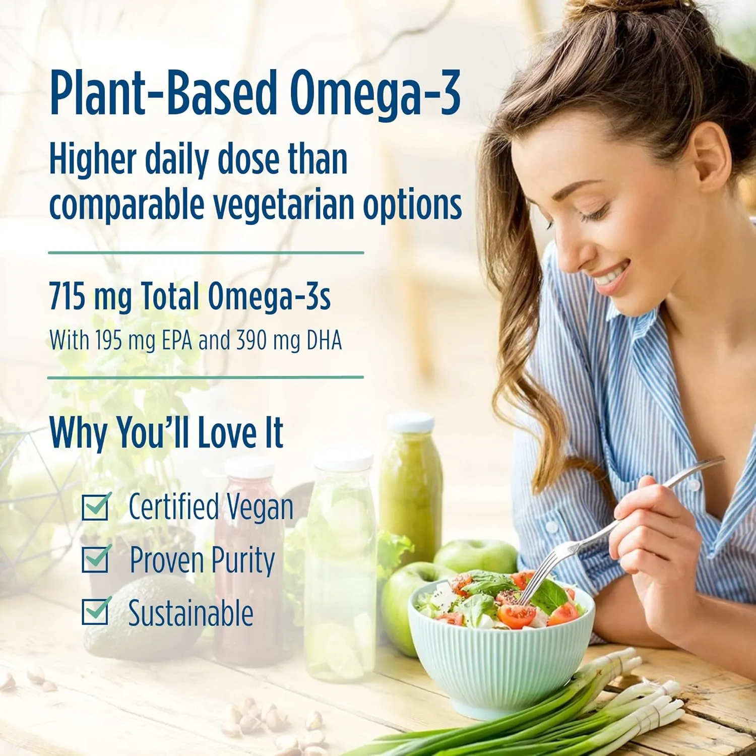 Nordic Naturals Algae Omega - 90 Soft Gels - 715 mg Omega-3 - Certified Vegan Algae Oil - Plant-Based EPA & DHA - Heart, Eye, Immune & Brain Health - Non-GMO - 45 Serving