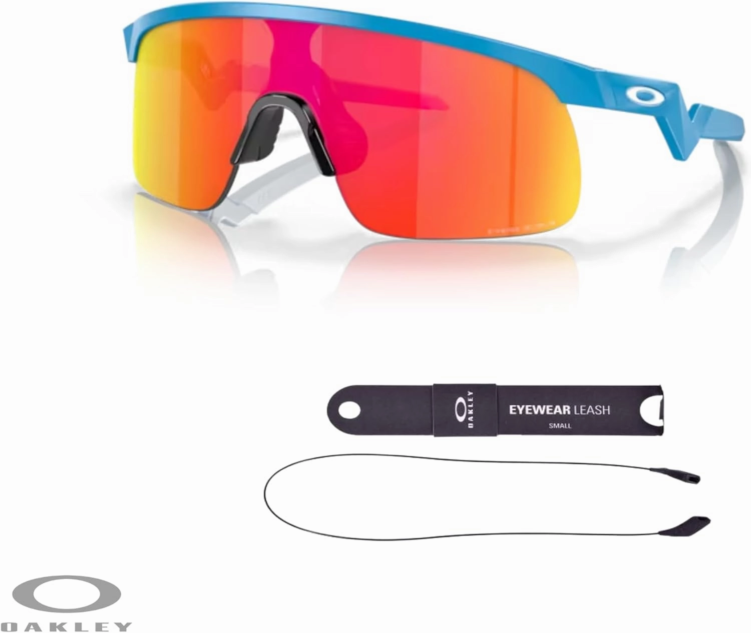 Oakley Kids Resistor OJ9010 Shield Junior Sunglasses for Boys   BUNDLE Accessory Leash   Designer iWear Kit