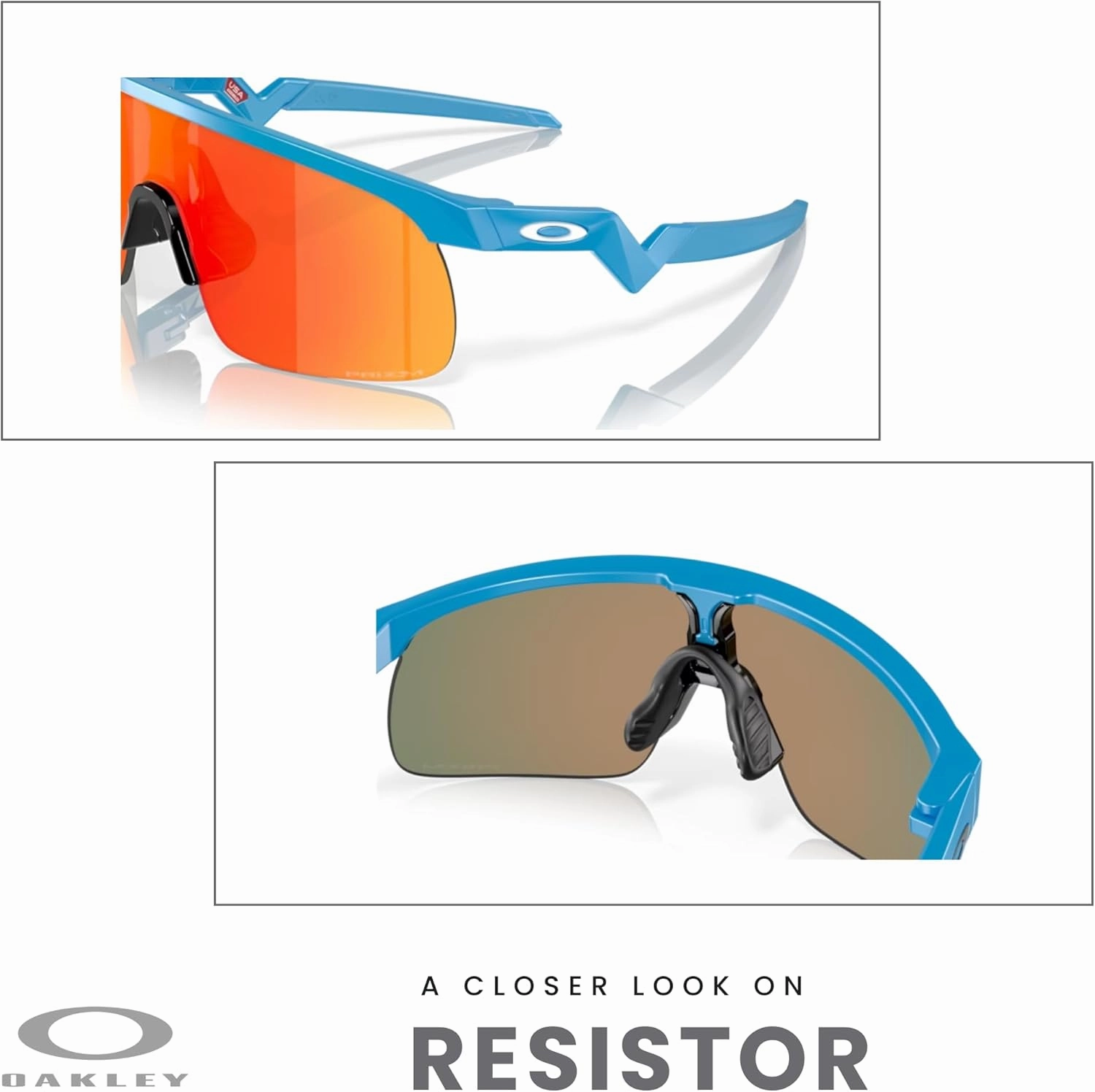 Oakley Kids Resistor OJ9010 Shield Junior Sunglasses for Boys   BUNDLE Accessory Leash   Designer iWear Kit