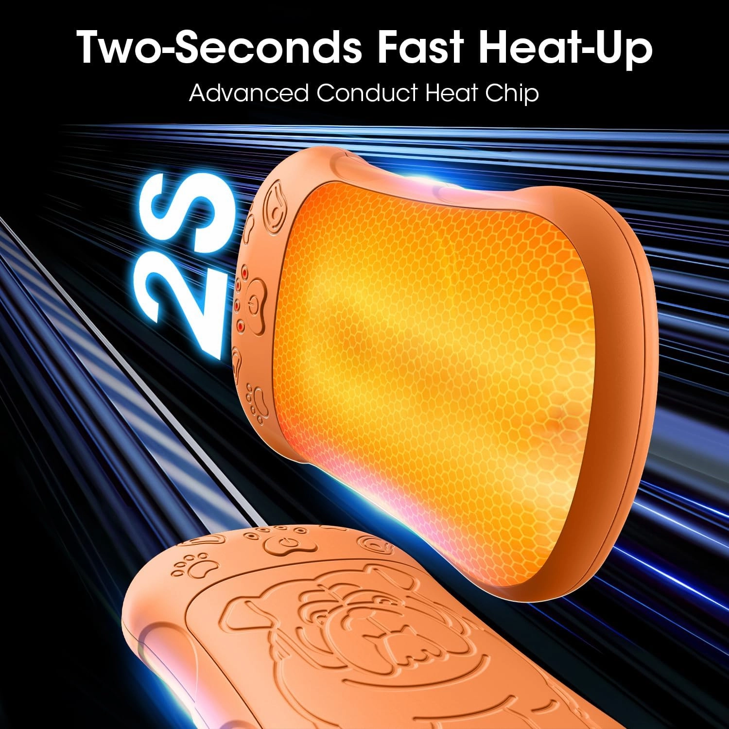 OLV Hand Warmers Rechargeable 2 Pack Strong Magnetic 18Hrs Longer Heating Portable Pocket-Sized Hand Warmer 6000mAh USB Hot Heater Birthday Gifts for Men Women Camping,Golf,Hunting,Travel Essentials