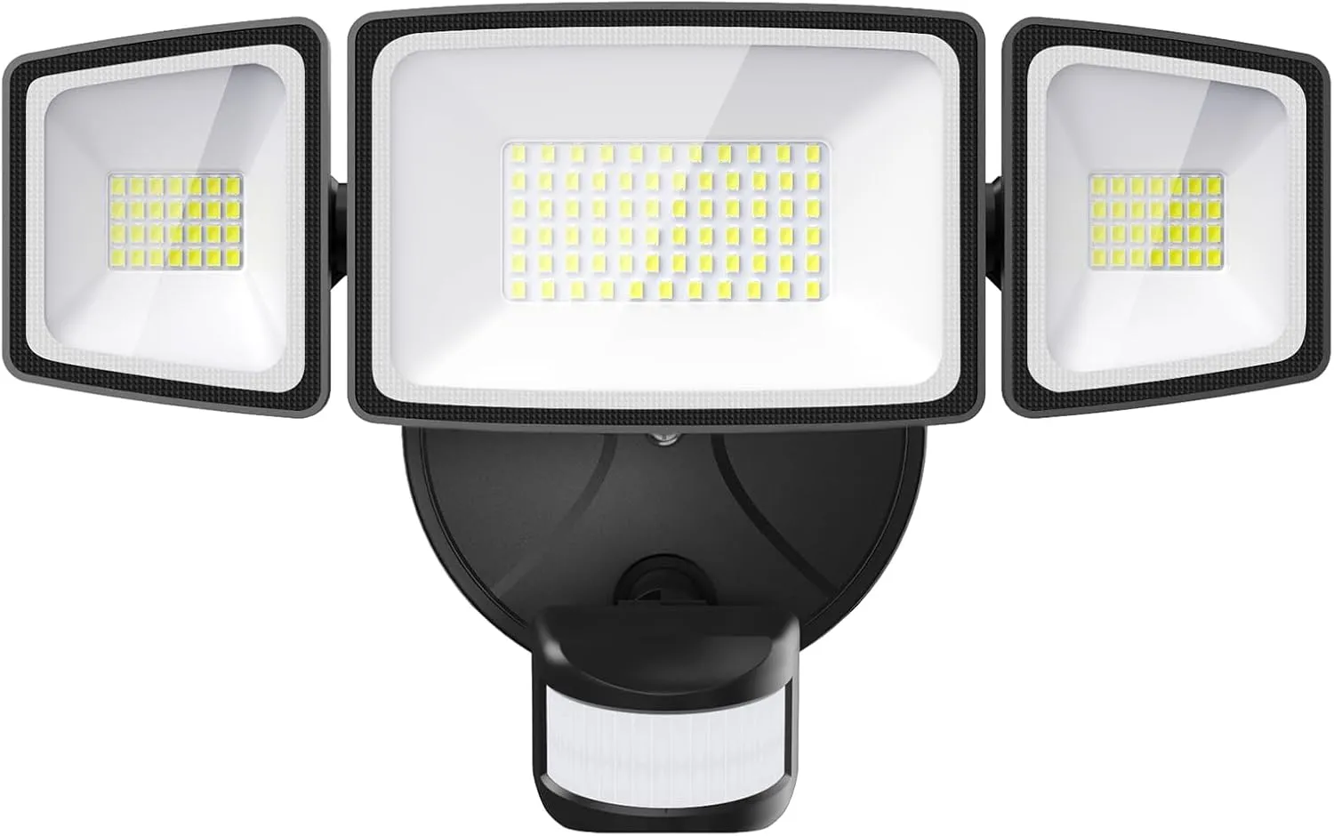 Onforu 65W LED Security Lights Motion Sensor Light Outdoor, 6500LM, 6500K, IP65 Waterproof, Flood Light Outdoor Motion Detector with Adjustable 3 Head, Hardwired Wall Light for Entryway, Yard, Garage