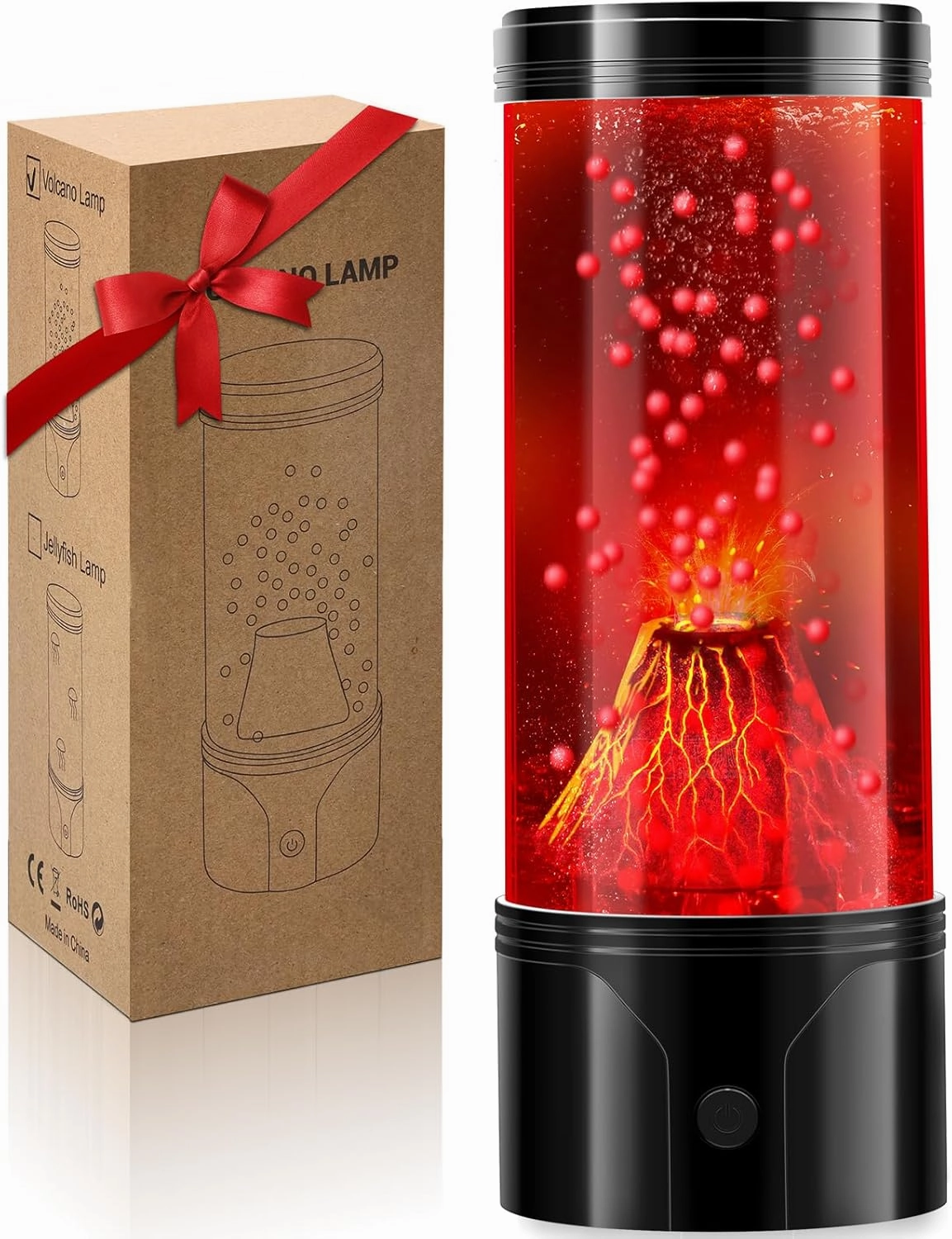 ONXE Volcano Eruption Lamp Science Kit - STEM Certified Educational Night Light with Dual USB/Battery Power, 8.7" Leak-Proof Sensory Lights for Kids Classroom Bedroom Decor (Gift Ready)