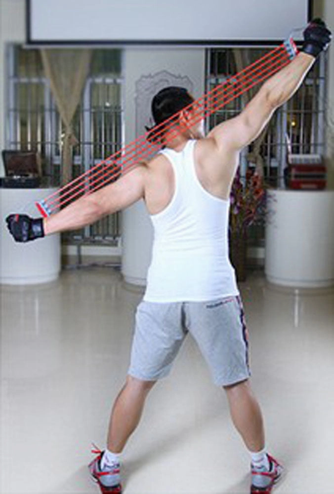 Orange Adjustable Intensity Resistance Band Exercise Cord Exercise Tube, 60P