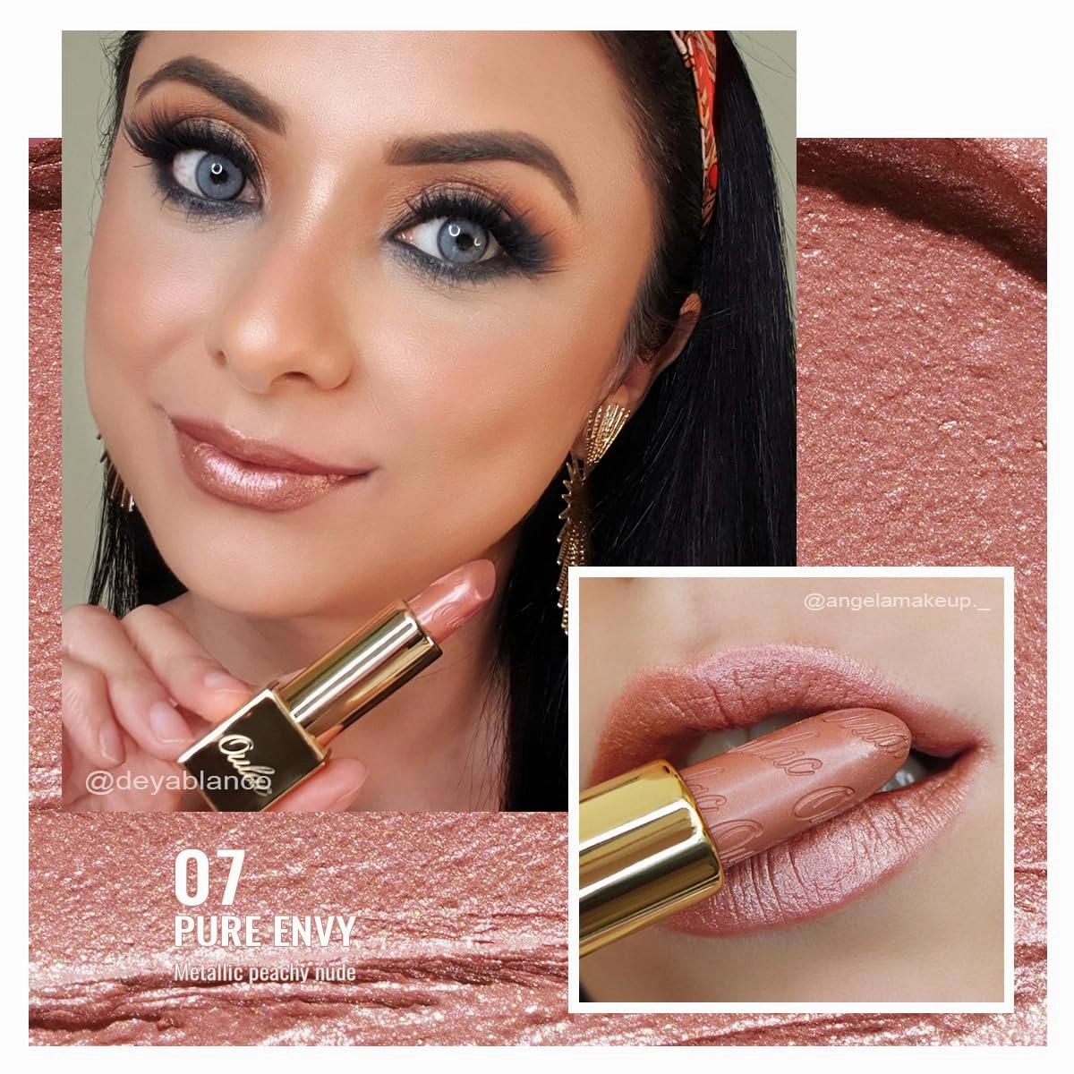 Oulac Lipstick & Lipliner Set 3PCS High Impact Lipcolor with Moisturizing Formula, Vegan Beauty, Full-Coverage Lip Color, Gift Lipstick for Women, LL01 07 13