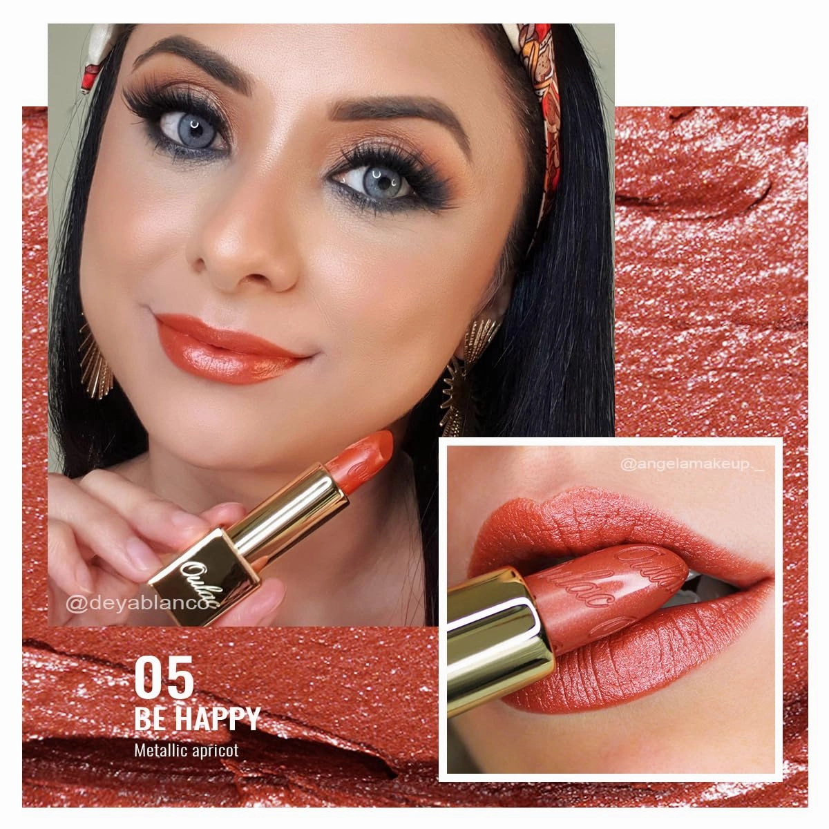 Oulac Lipstick & Lipliner Set 3PCS High Impact Lipcolor with Moisturizing Formula, Vegan Beauty, Full-Coverage Lip Color, Gift Lipstick for Women, LL05 05 GM12