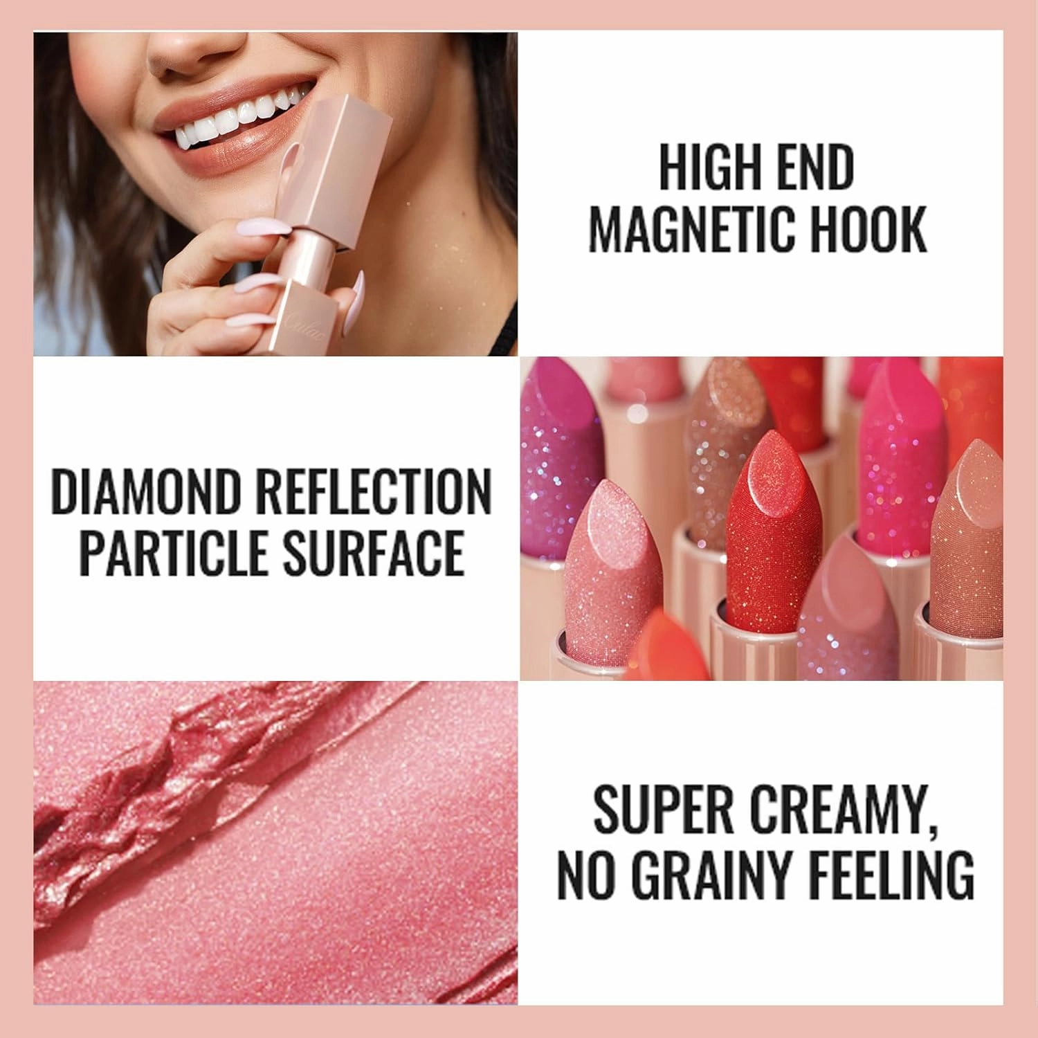 Oulac Shimmer Lipstick Set - 2PCS Vegan Tinted Lip Balm with Nourishing & Hydrating Formula for Soft, Radiant Lips, D03 D04
