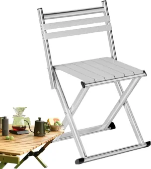 Outdoor Fishing Stool - Lightweight Folding Camping Stool, Comfortable Metal Foldable Bench | Space Saving Design Fishing Seat Patio Stool, Folding Outdoor Patio Furniture Camping Picnic Bench