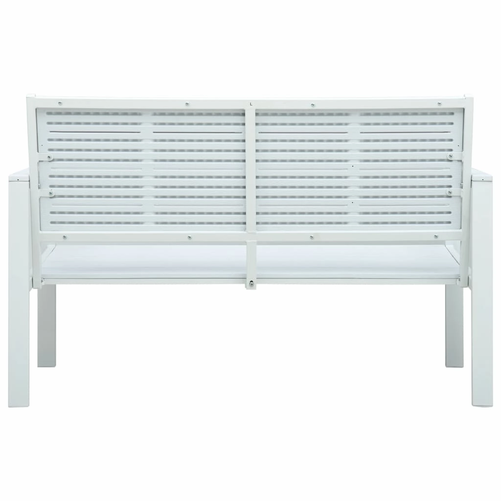 Outdoor Patio Bench Garden Chair Bench with Armrests HDPE Wood Look