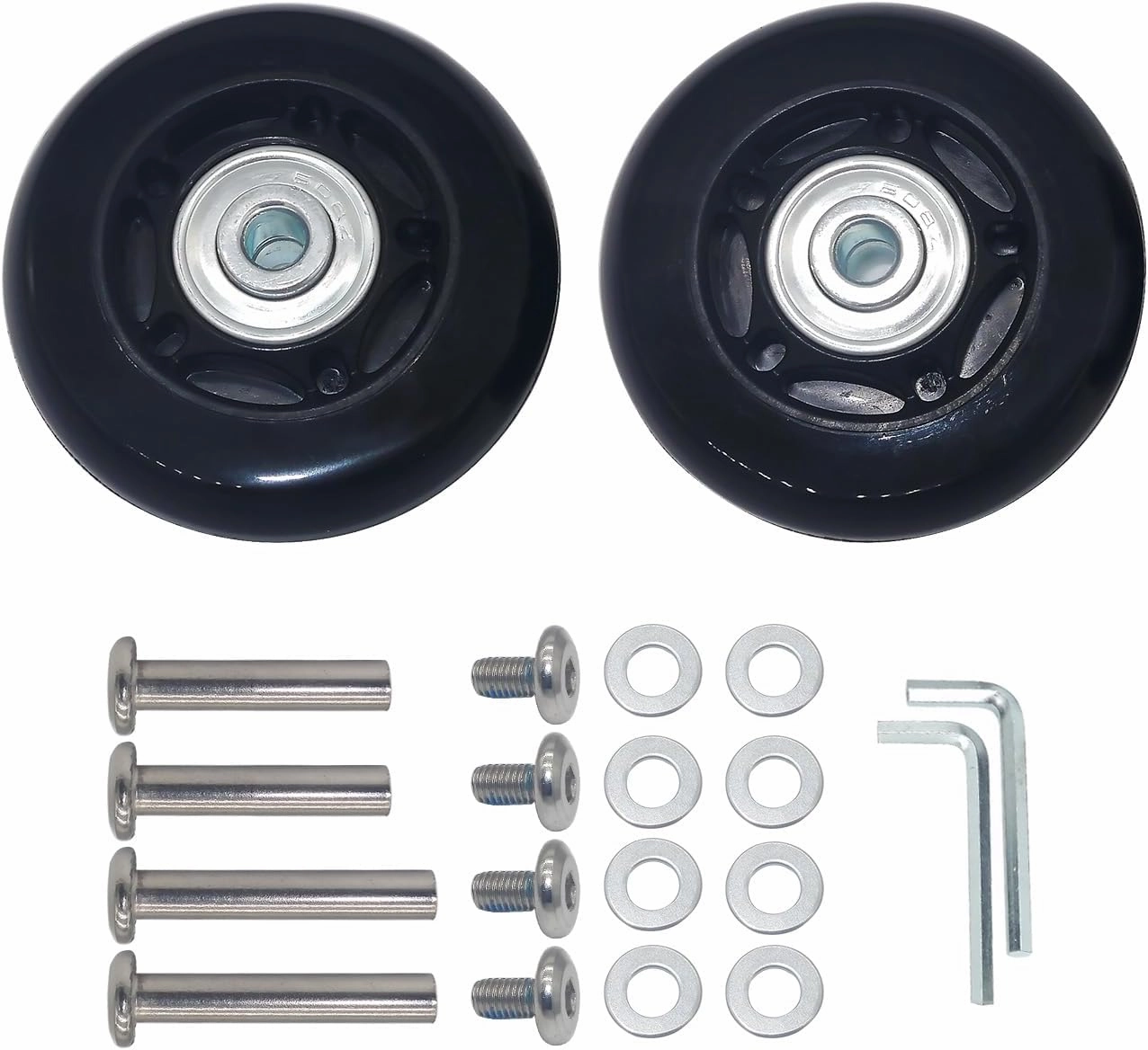 Outher Diameter 2.36 Inch Mute Wear-Resistant Luggage Suitcase Replacement Wheels Kit Wheel Diameter (2.36" x 0.67")
