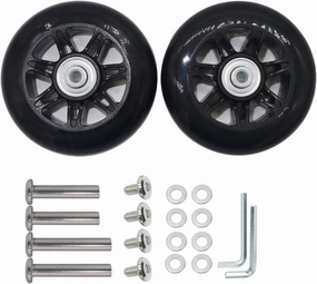 Outher Diameter 3.54 Inch Mute Wear-Resistant Luggage Suitcase Replacement Wheels Kit Inline Outdoor Skate Replacement Wheels (3.54" x 0.64")