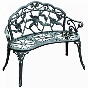 Outsunny 40" Outdoor Garden Bench, Patio Garden Bench, Green