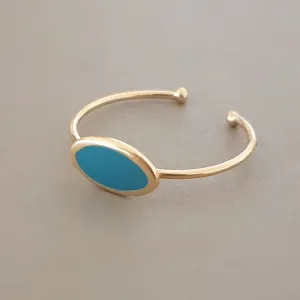 Oval Shape Enamel Ring
