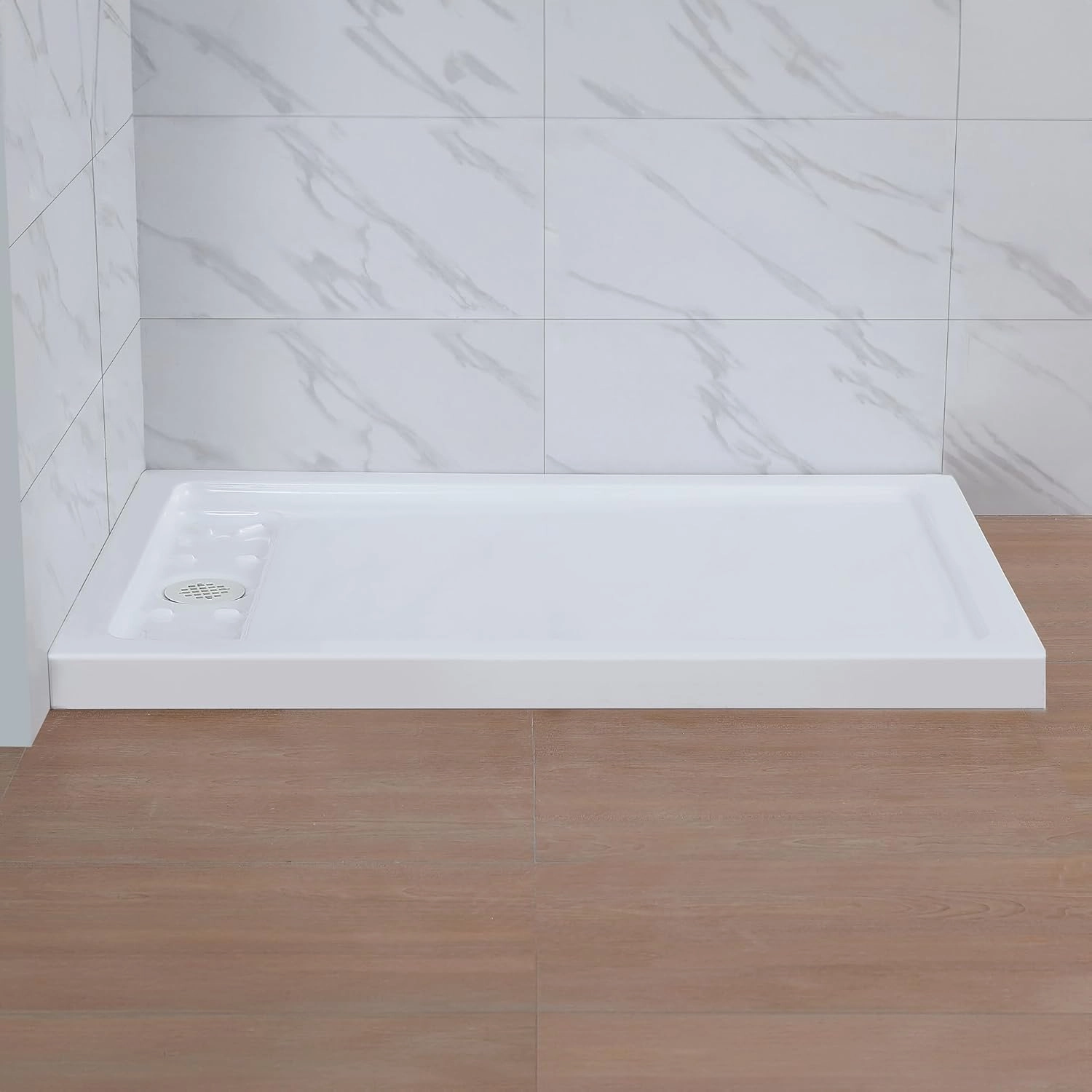 OVE Decors Bel 48-in W x 81-in H Frameless Sliding Shower Door Alcove Shower Kit, Shower Base Included in Oil-Rubbed Bronze