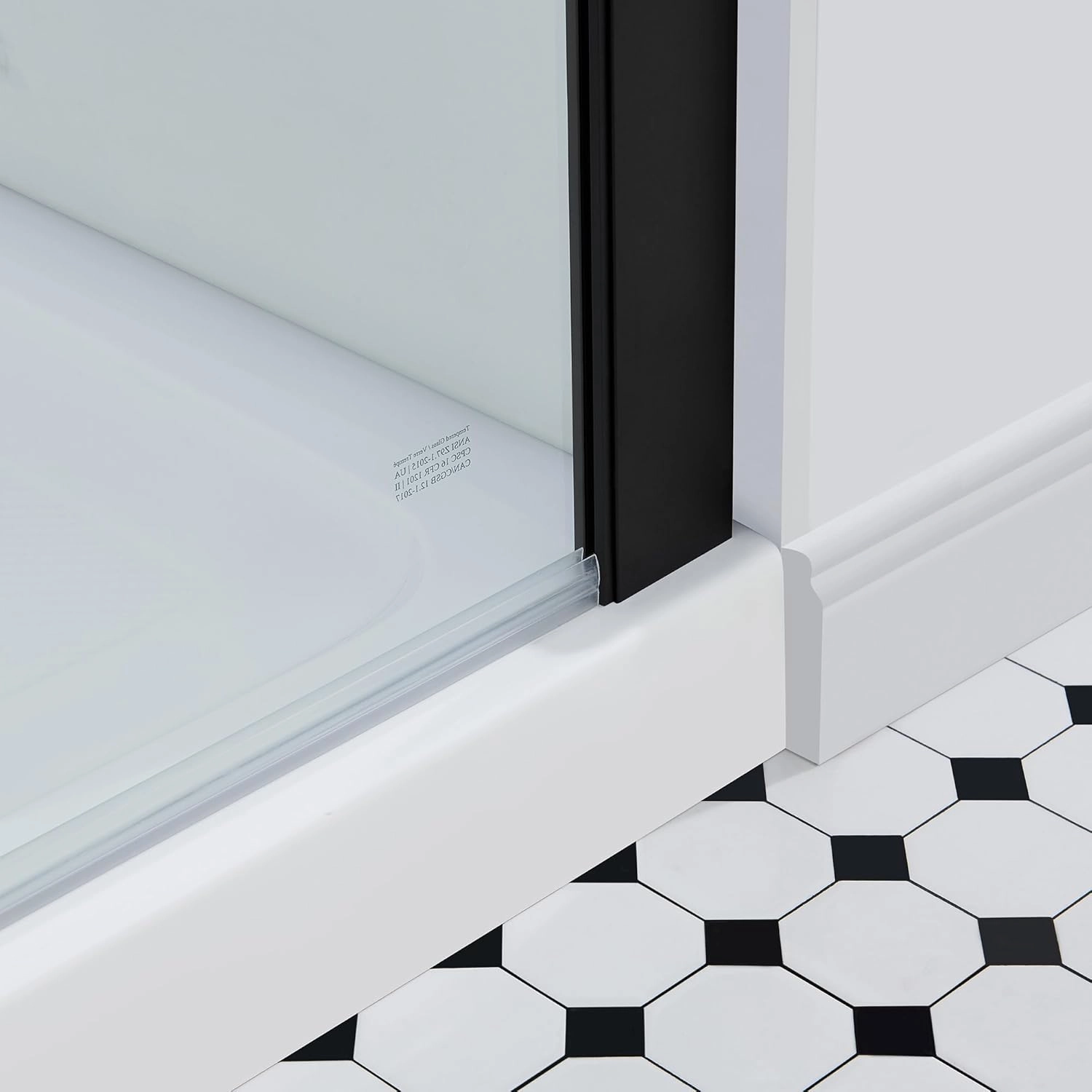 OVE Decors Bel 48-in W x 81-in H Frameless Sliding Shower Door Alcove Shower Kit, Shower Base Included in Oil-Rubbed Bronze
