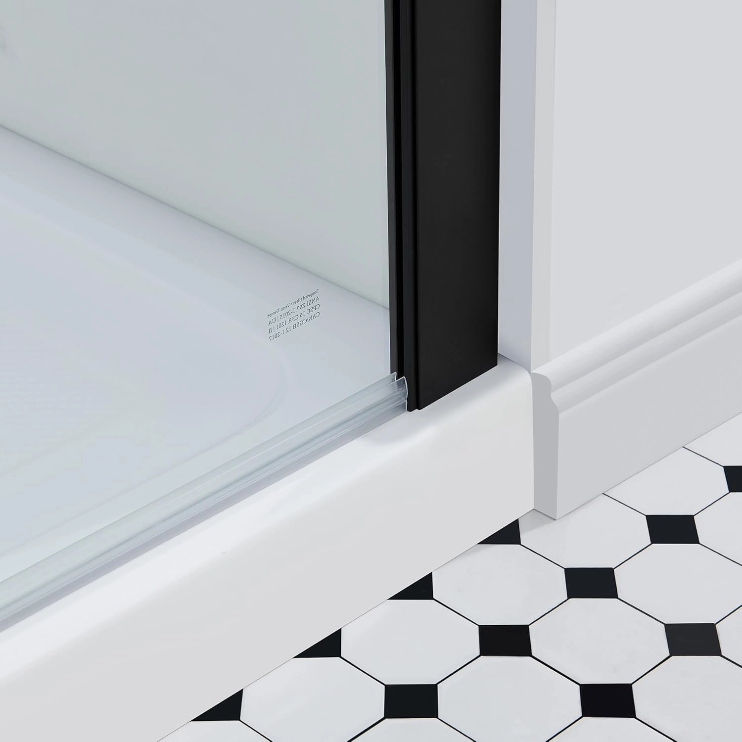OVE Decors Bel 60-in W x 81-in H Frameless Sliding Shower Door Alcove Shower Kit, Shower Base Included in Oil-Rubbed Bronze