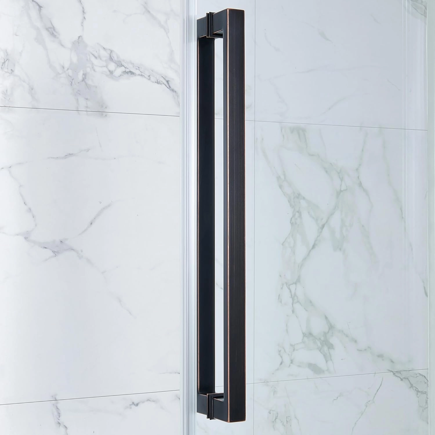 OVE Decors Bel 60-in W x 81-in H Frameless Sliding Shower Door Alcove Shower Kit, Shower Base Included in Oil-Rubbed Bronze