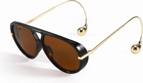 Oversized Aviator Sunglasses for Women With Earring Trendy Large Big Double Bridge 2025 Designer Ladies Shades