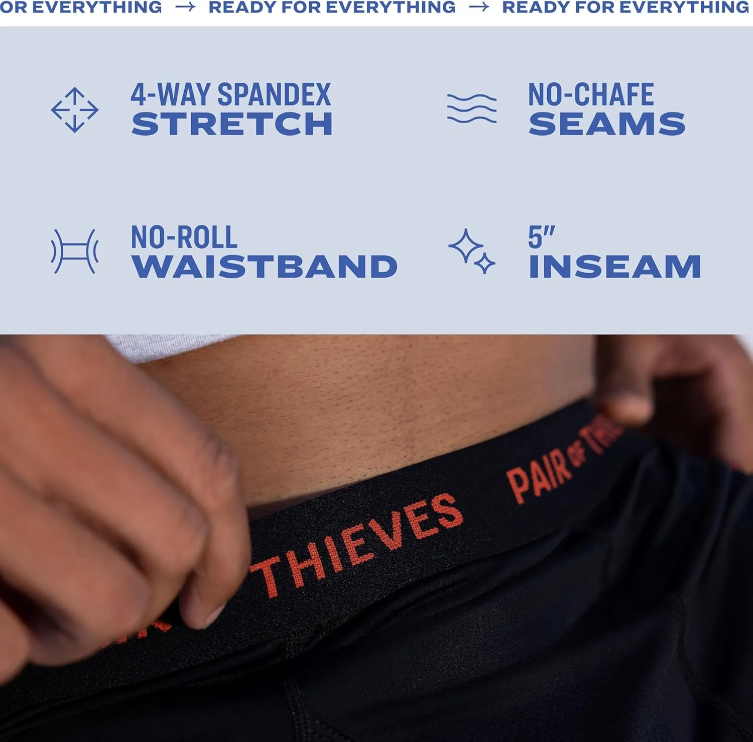 Pair of Thieves Every Day Kit Soft Cotton Long Boxer Briefs for Men