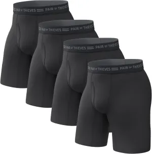 Pair of Thieves Every Day Kit Soft Cotton Long Boxer Briefs for Men