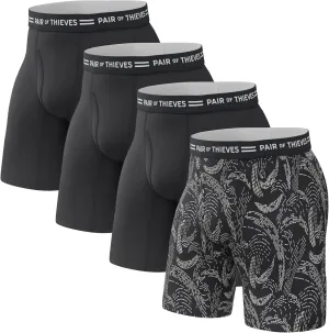 Pair of Thieves Every Day Kit Soft Cotton Long Boxer Briefs for Men