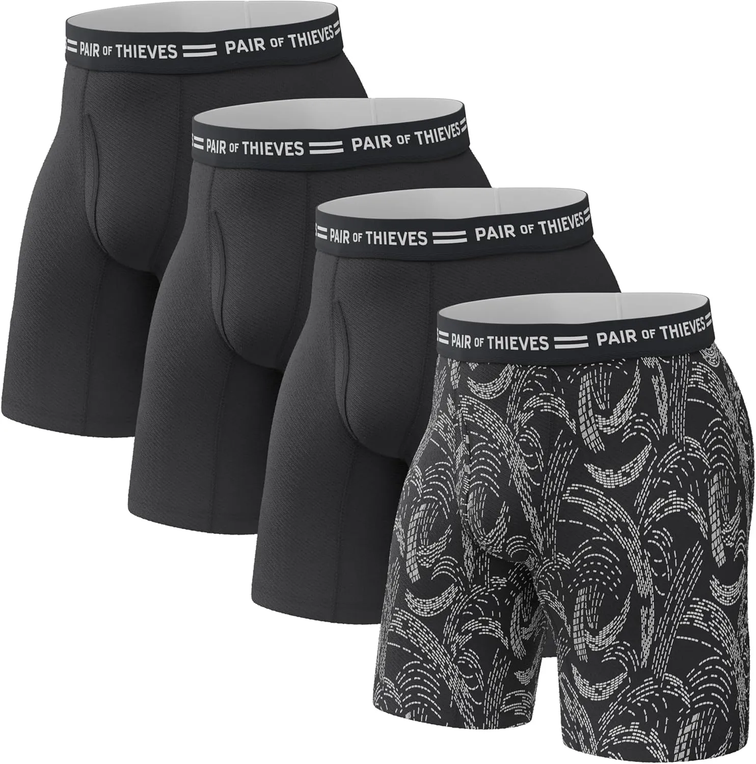 Pair of Thieves Every Day Kit Soft Cotton Long Boxer Briefs for Men