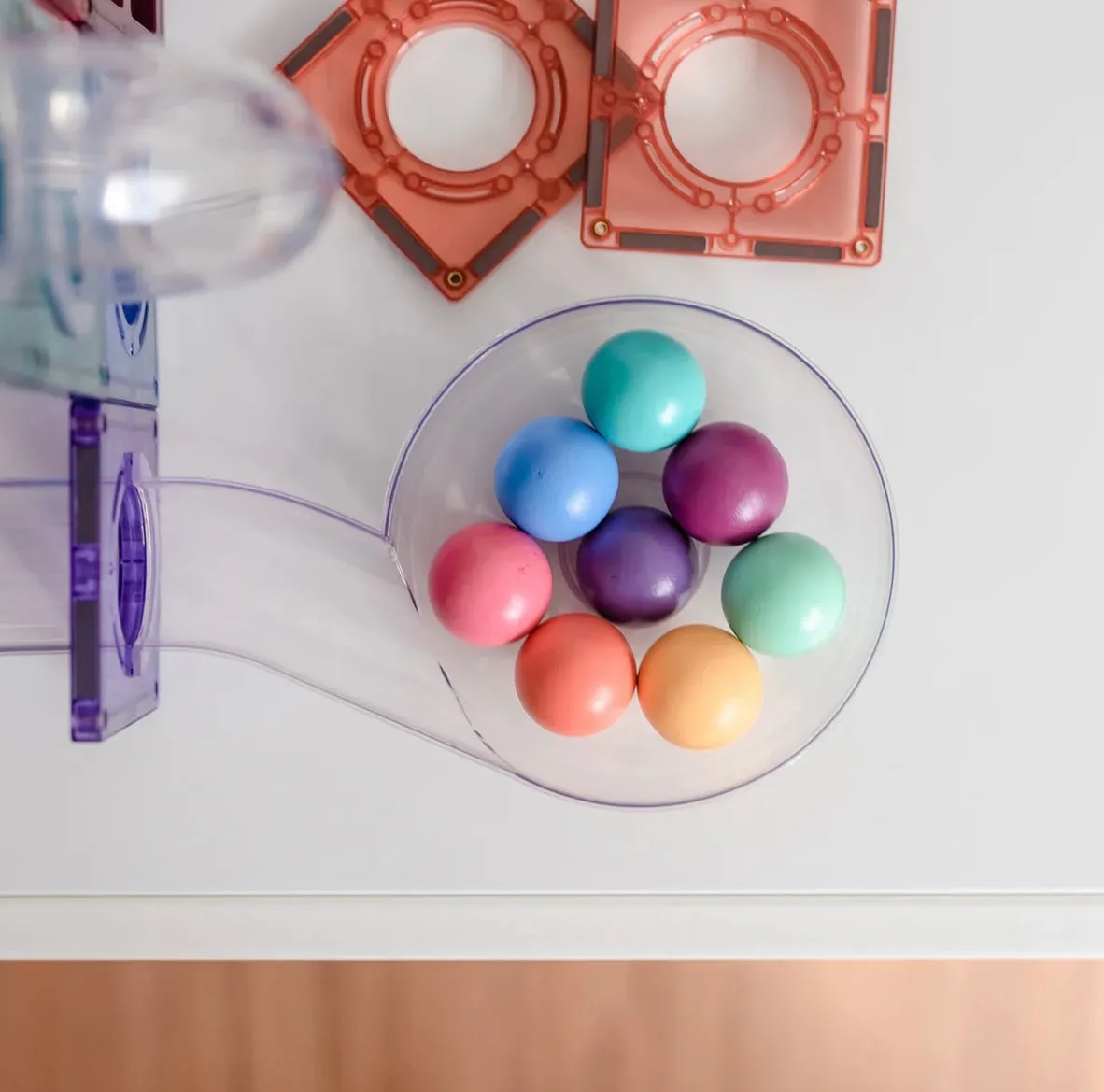 Pastel Connetix Tiles | 106 Piece Ball Run