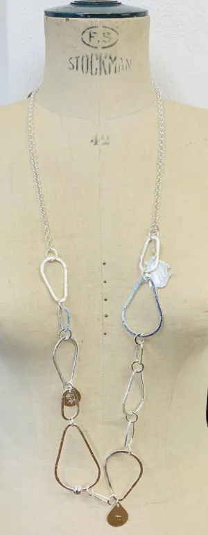 Pear necklace silver