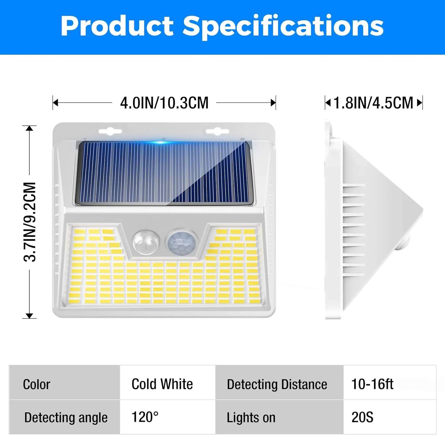 Peasur Solar Lights Outdoor Motion Sensor Waterproof, 6Pack 140LED White Solar Powered Fence Lights, 3 Modes Security Wall Lights for Garden Yard Outside Warm