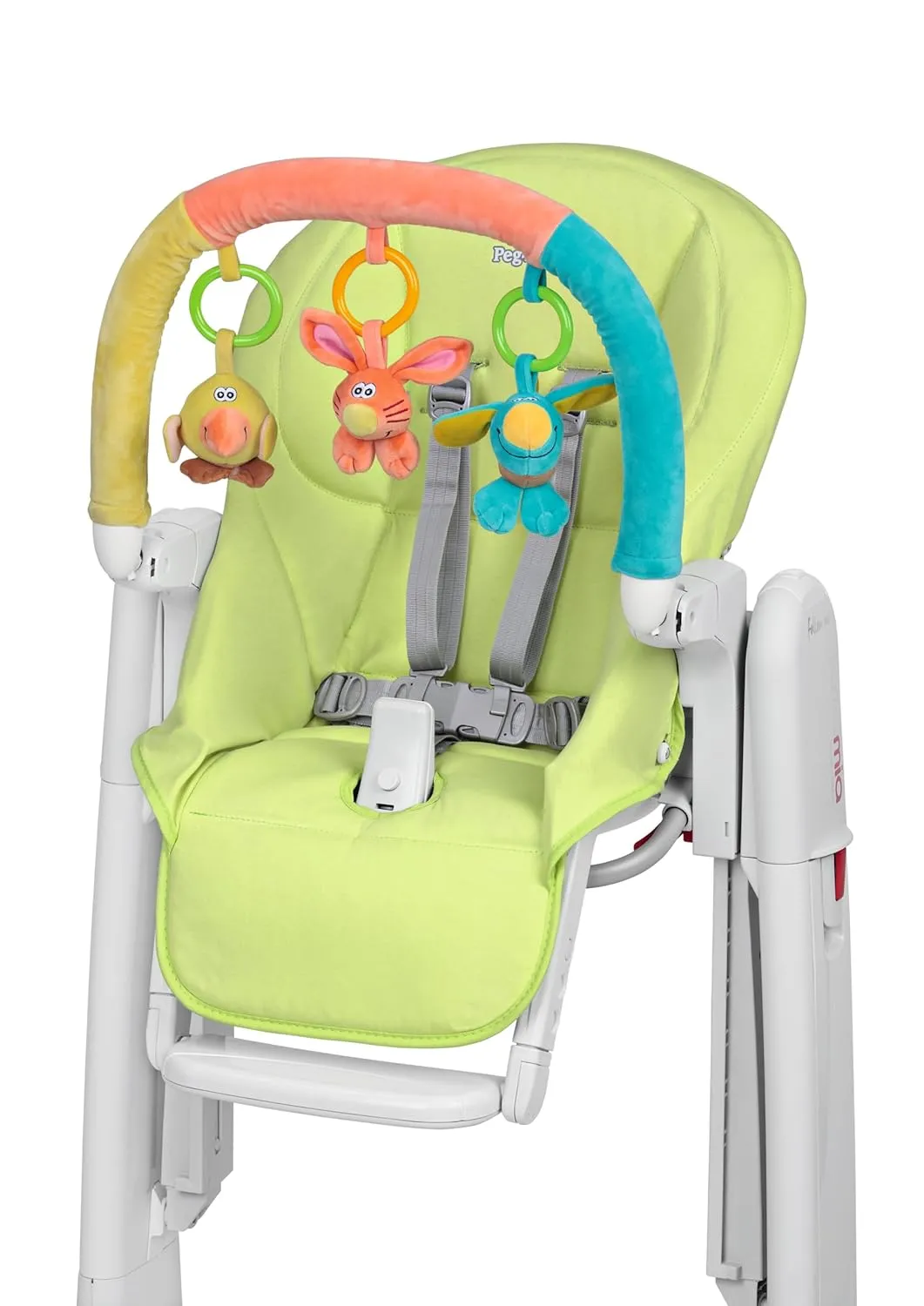 Peg Perego Tatamia Kit-High Chair Accessory-Soft Seat Cover & Play Bar-Verde (Light Green)