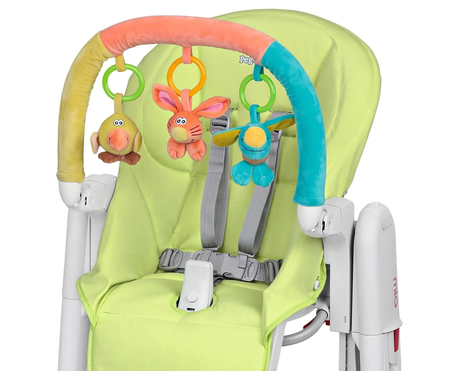 Peg Perego Tatamia Kit-High Chair Accessory-Soft Seat Cover & Play Bar-Verde (Light Green)