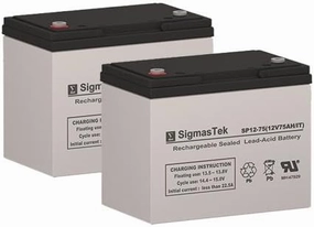 Permobil C500 Corpus Replacement Battery Set of 2-12 Volt 75AH IT Terminal by SigmasTek