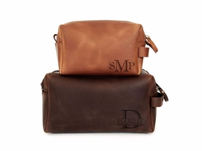 Personalized Leather Dopp Kit, Fathers Day Gift from Son, Men’s Toiletry Bag, Shaving Kit for Men, Gift for Him, Groomsmen Gift Anniversary Gift, Dad Gifts from Daughter, Gift for Men, Travel Bag