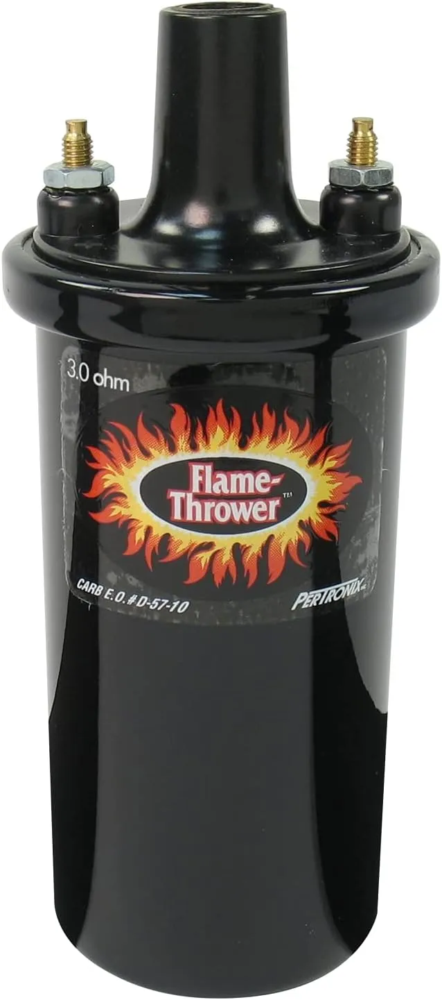 Pertronix 40611 Flame-Thrower Ignition Coil, 40,000 Volt 3 Ohm, 12 Volt, Black