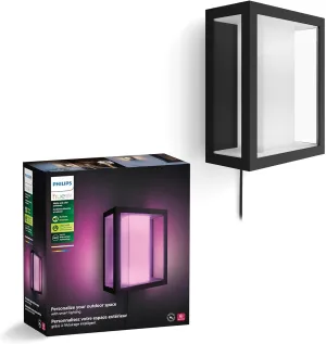 Philips Hue Impress Outdoor Wall Light Wide (Low-volt), (240 x 190†mm) White & Color Light, Voice Control with Alexa, Apple Home & Google Assistant, Bridge required?