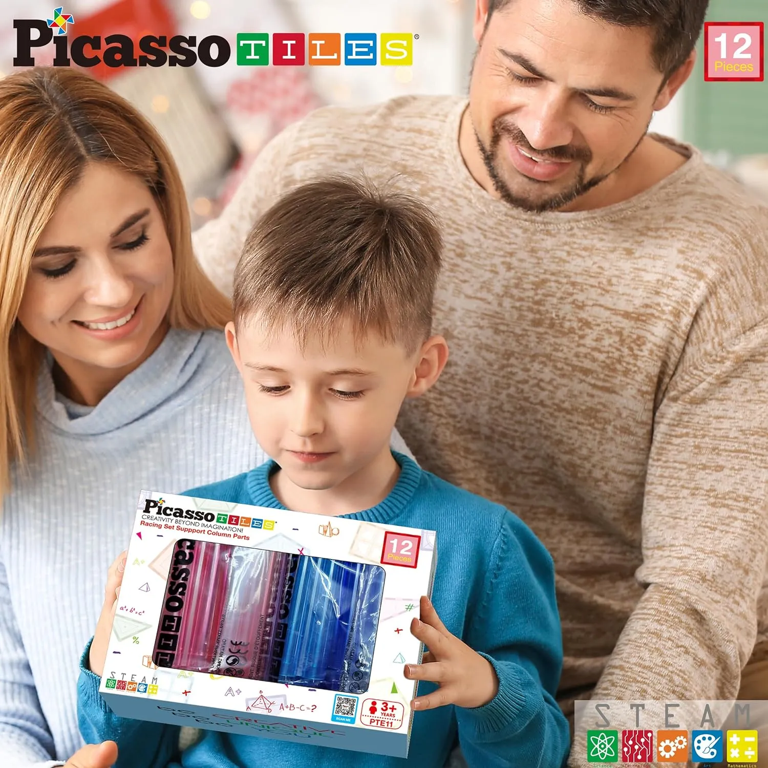 PicassoTiles Support Column Expansion Supporting Pack for Magnetic Race CarTrack Magnet Tile Building Block Construction Kit Education Toy Boys Girls STEM Puzzle Toy Kids Boy Girl Toddler 3