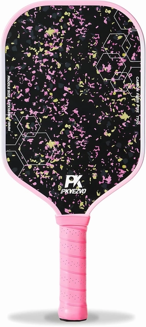 Pickleball Paddles, T700 Carbon Fiber Surface Pickle Ball Paddles Polypropylene Honeycomb Core, Shock-Absorbing Paddle with Anti-Slip Grip, Provides Control of Spin&Power