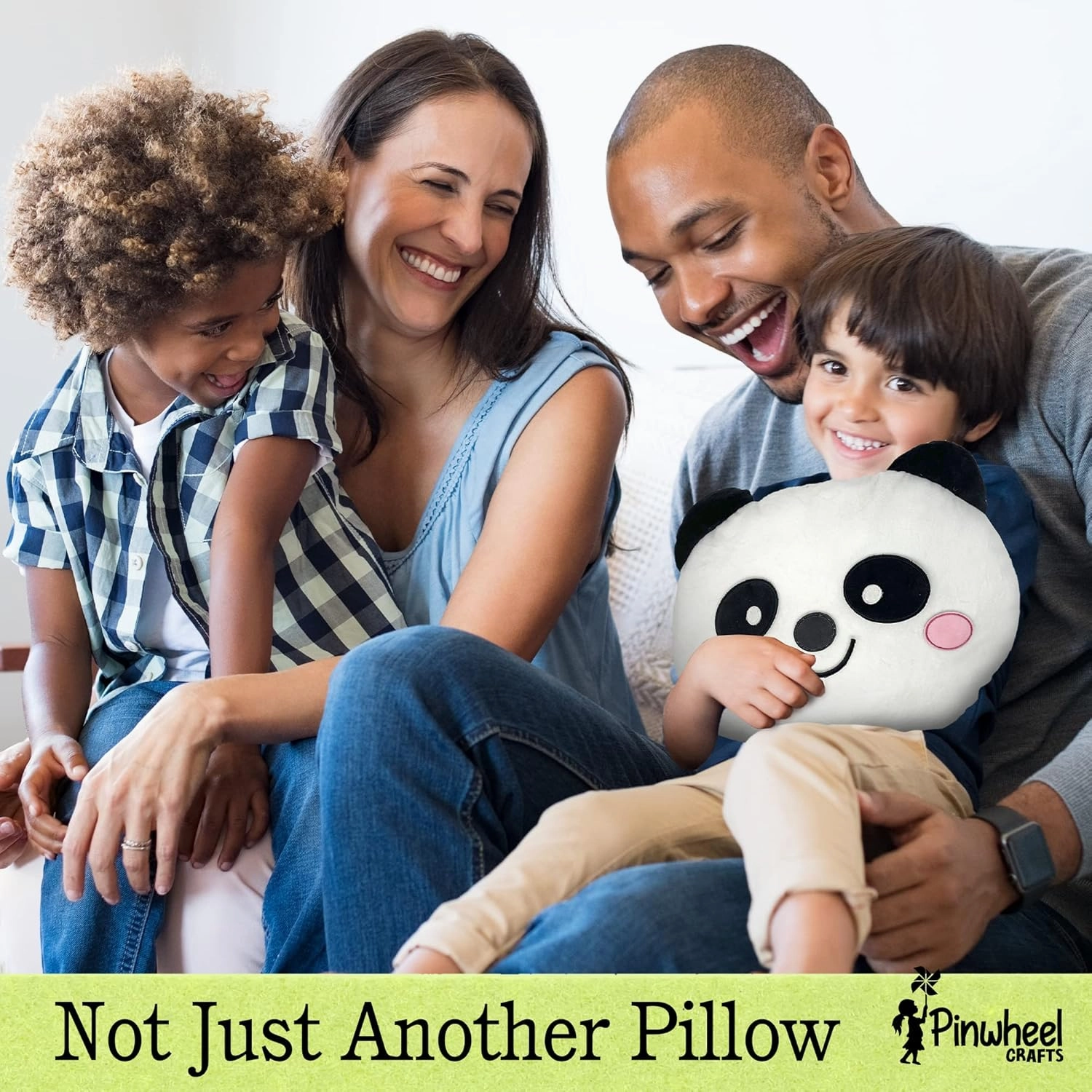Pinwheel Crafts Beginner Sewing Kit for Kids 8-12 - Easy DIY Panda Pillow Kit - Learn to Sew - Kids Sewing Craft Gifts - Make Your Own Stuffed Animal Panda Plush Toy