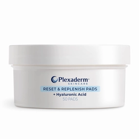 Plexaderm Reset and Replenish Pads with Hyaluronic Acid - remove Dirt, Oil & Makeup and Hydrate Skin