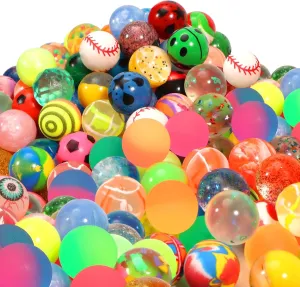 Pllieay 264Pcs Bouncy Balls Bulk, Rubber Balls 27mm Bouncy Ball for Kids, Bouncy Ball for Kids Party Favors, Prizes, Rewards, Birthdays Gift and Vending Machines (Style Random)
