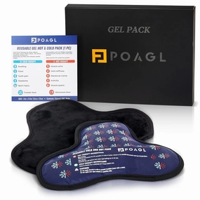 POAGL Shoulder Brace for Men Both Left and Right Arm | Pain Relief Torn Rotator Cuff Compression Support Sleeve Dislocation Stability Immobilizer Stabilizer Bursitis Injury (Hot/Cold Pack)