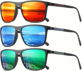Polarized Sunglasses for Men Classic Lightweight Driving Fishing Golf Sun Glasses UV Protection Goggles