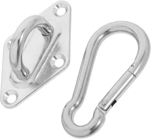 POPETPOP 1set Heavy Duty Stainless Steel Hammock Hook Kit for Use Complete Suspension Set for Chair and Projects Easy DIY Installation with Hardware