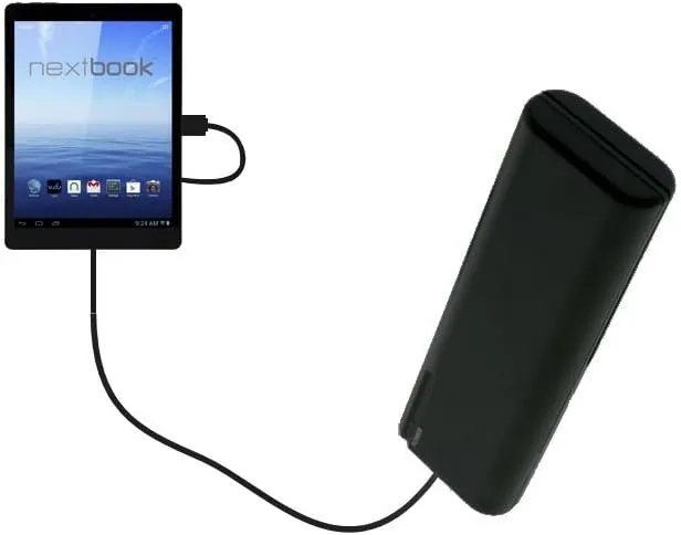 Portable AA Battery Pack Designed for The Nextbook Premium 8 HD NX008HD8G Tablet - Powered by 4 X AA Batteries to Provide Emergency Charge. Built Using TipExchange Technology