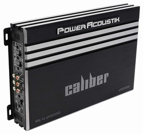 Power Acoustik RE4-2000D 2000 Watt 4-Channel Car Stereo Amplifier Bundle with Rockville RWK42 4 Gauge 4 Chan Car Amp Wiring Installation Wire Kit (2) RCA's