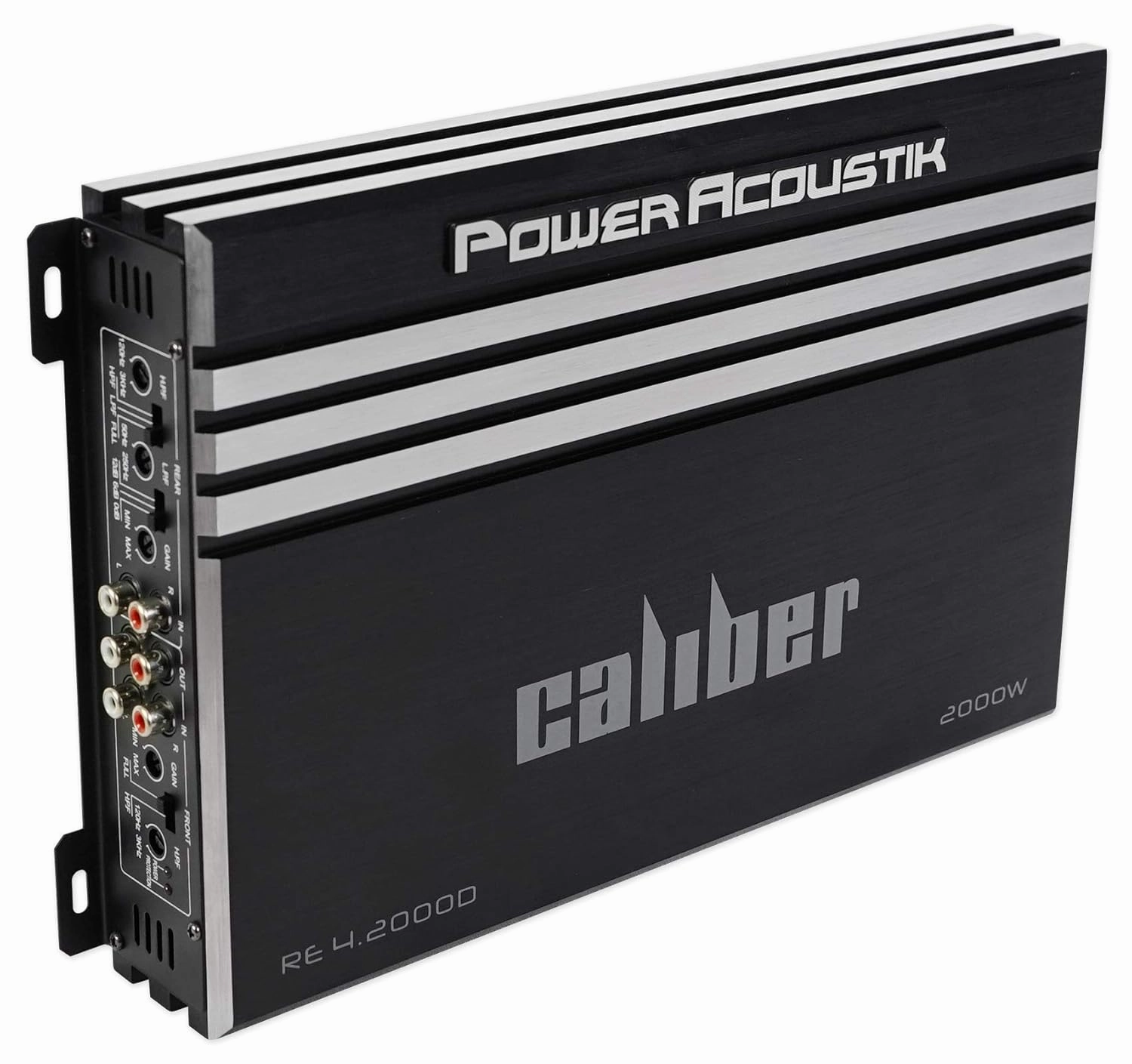 Power Acoustik RE4-2000D 2000 Watt 4-Channel Car Stereo Amplifier Bundle with Rockville RWK42 4 Gauge 4 Chan Car Amp Wiring Installation Wire Kit (2) RCA's